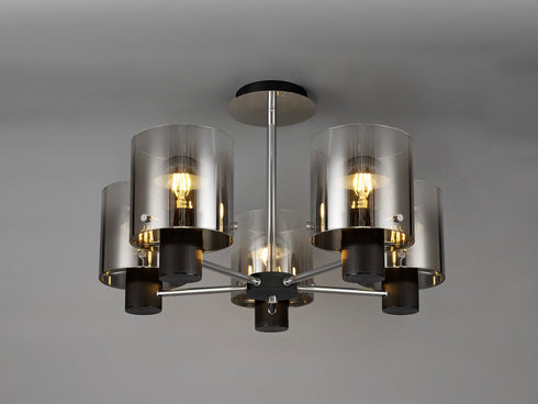 Brooks Semi Flush Light 5 Light